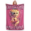 Funny Cappuccina Ballerina Cappuccino Dancer Coffee Blanket Soft Warm Plush Bedding Throws For Child Flannel Bedspread Bed Cover