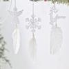 Decoration Pendant 1pc Christmas Decoration Feather Ornament Plastic Christmas Ornament For Indoor Use Gift-Giving