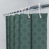 Green Geometric Shower Curtain Waterproof Bathroom Decor Polyester Modern Design 60 X 72 Inch (Modeltc315)
