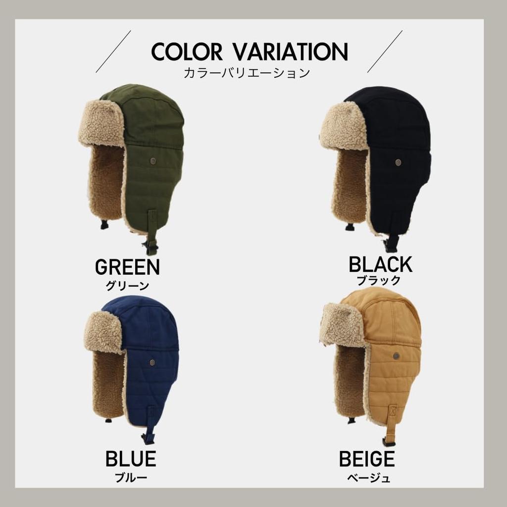 Redeo Count Winter Flight Cap with Ear Flaps and Boa Lining for Outdoor and Cycling Free Men's Activities, Hiking, Fishing, Snowboarding, (JP,