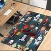 Benutzerdefinierter Name Halloween Horror Bedruckter Teppich, für Bürostuhl Wohnzimmer Schlafzimmer Küchenraum Dekor Geschenke.