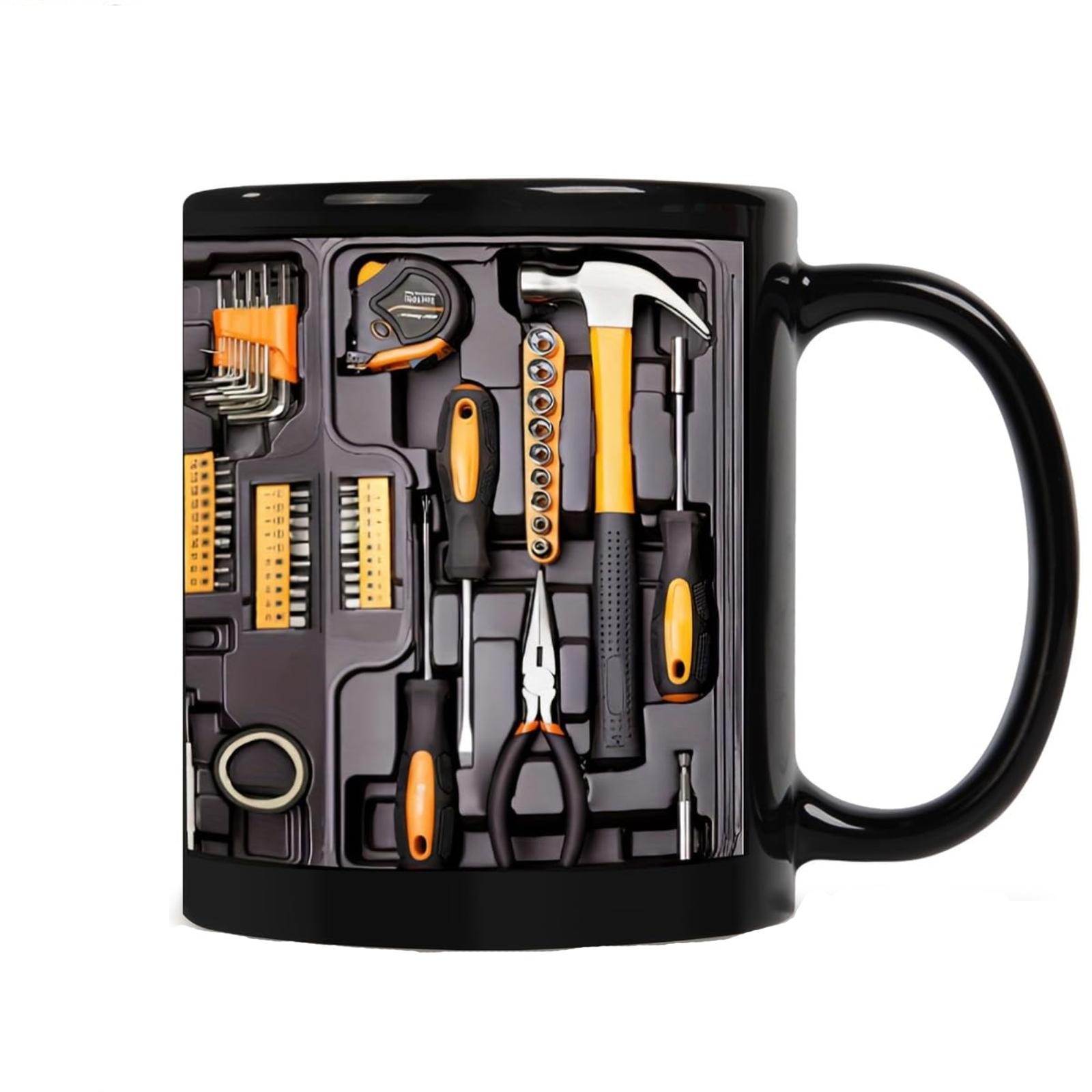 The Mechanic s Toolbox Mug, 11oz Ceramic Mechanic Toolbox Coffee Cup For Birthday Thanksgiving Anniversary, Tool Box Tea Mug Funny Gift For Husband One Size