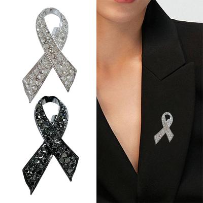 Prosta Stopowa Czarno-Biała Wstążka Przypinka Broszka Pogrzeby Pamiątkowa Przypinka Odznaka Żałobna Garnitur Odzież Biżuteria Akcesoria