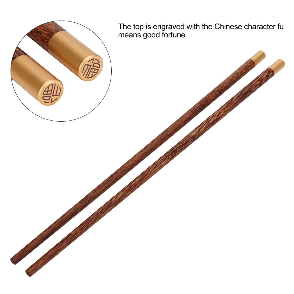 Household Handcraft Reusable Chopsticks Set Top Grade Gift Chopsticks Kitchen Tools(5 Pair Wenge