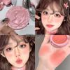 Gegebear Matte Pink Blush - Natural, Embossed, Party-Ready Makeup for Students
