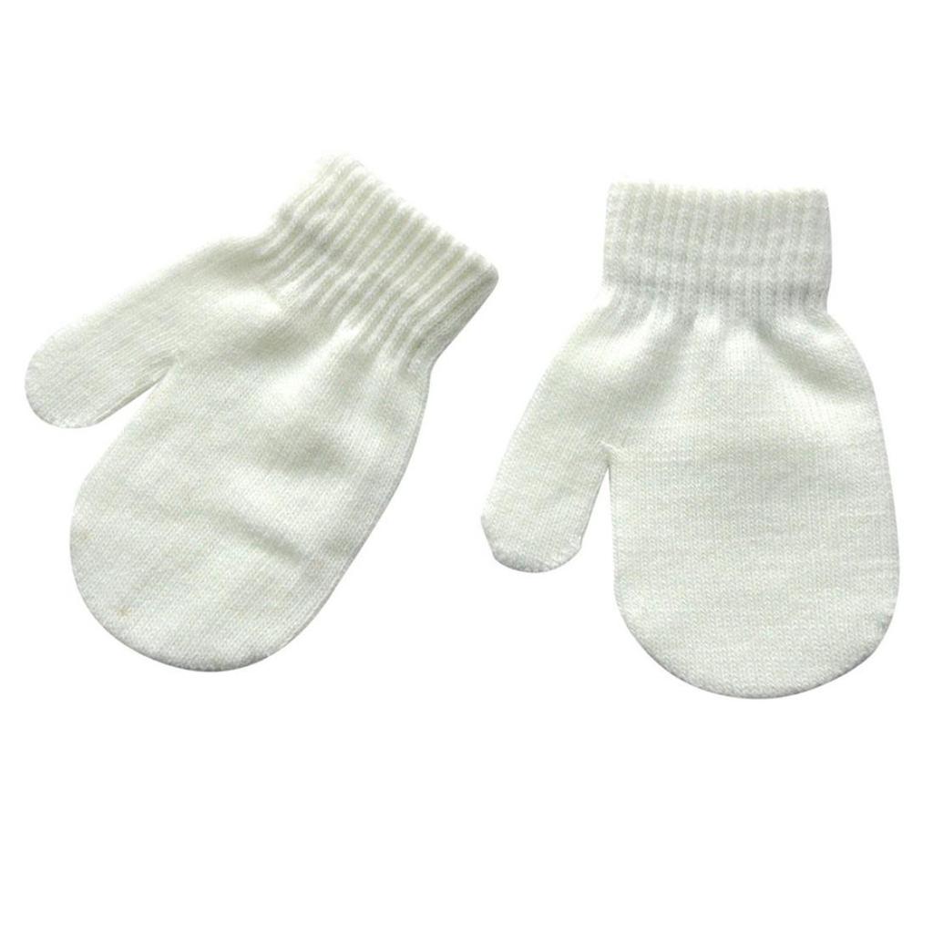 6Pairs Baby Cute Knitted Mittens Kid Girls Boys Winter Warm Gloves Infant Solid Color Knitting Gloves Children Casual Ski Gloves