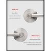 304 Stainless Steel Three-pole Handle Lock Single Tongue Bathroom Interior Door Lock Aisle Fire Door Door Lock With Key