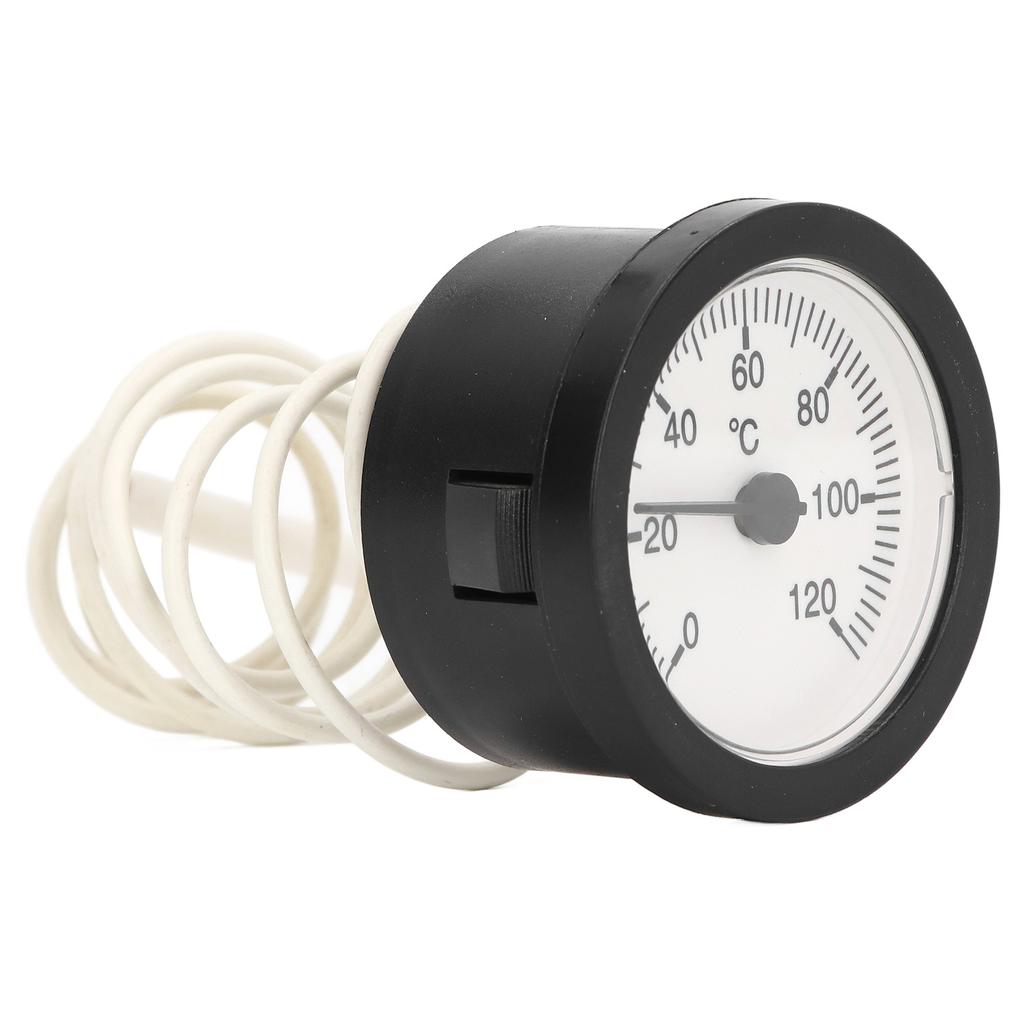 Bimetal Thermometer Gauge with Tube Small Size Accurate Round Type Portable Temperature Gauge