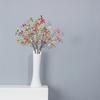 Artificial Berries Stem Foam Berry Pick Branch Ornament Plastic Leaves Holiday Xmas Home Decor 27.56in Red