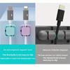 3pcs Magnetic Cable Management Clips Multi-Colored Data Cable Cord Organizer Desk & Wall Mounted Hooks For Phone Data & Charger