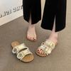 Internet Celebrity Explosion Retro Belt Buckle Slippers Women Summer Wear Platform Muller Shoes Cool Slippers 2025 New