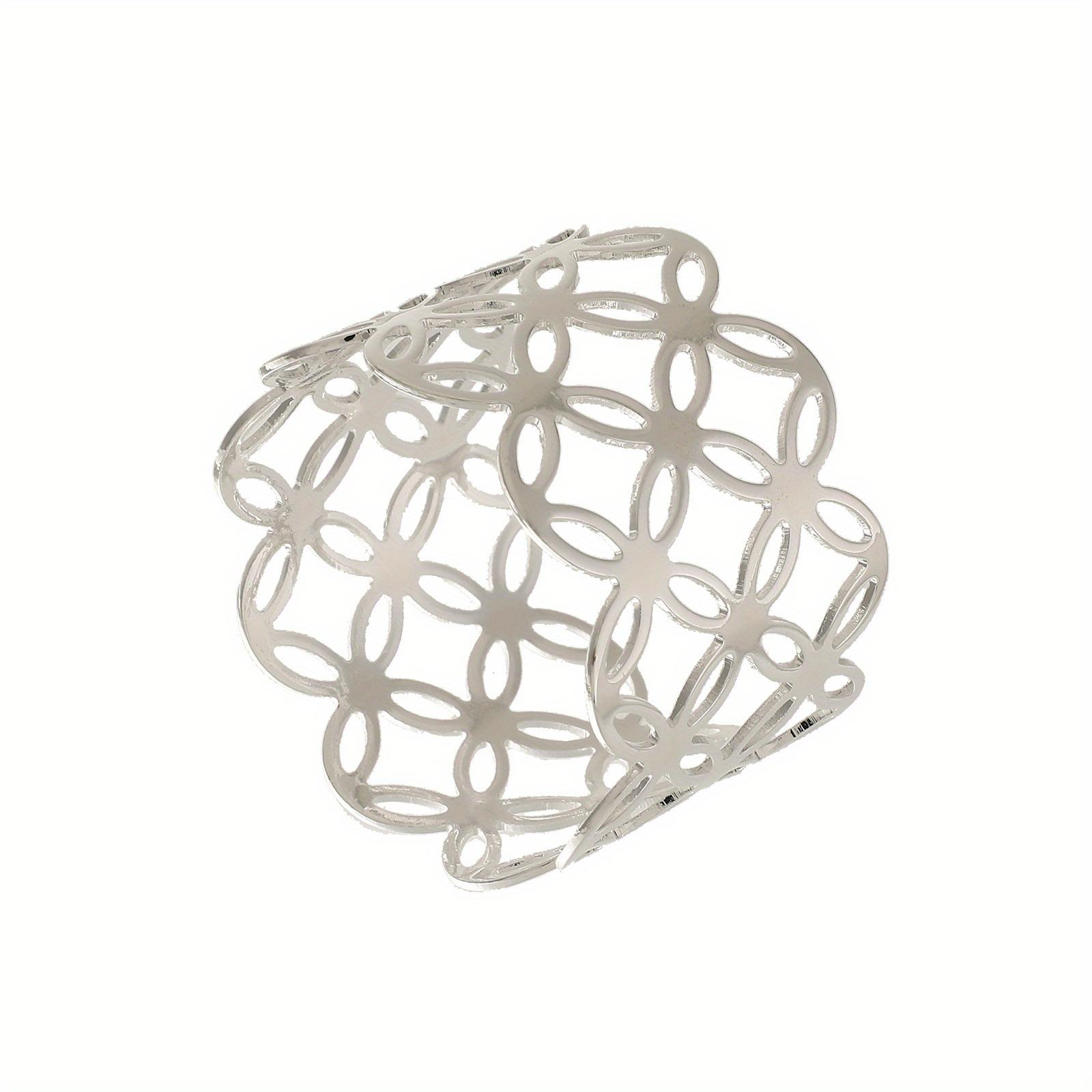 6pcs Elegant Napkin Ring - Perfect for Weddings and Other Occasions - Table Decoration and Home Kitchen Table Setting