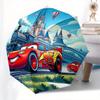 Lightning McQueen Automatic Umbrella - Tri-fold Portable Umbrella, Best Holiday Gift for Men and Women, Durable Iron Frame, Playful Design,