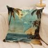 The Retro Age Of Navigation Cushion Cover Silky Short Plush Invisible Zipper Dustproof Sofa Pillow Case For Home Decor