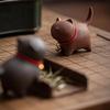 Handmade Cats Teas Pet Zisha Kung Fu Teas Set Accessories Teas Ornament Zisha Texture Suitable for Teas Enthusiasts Present