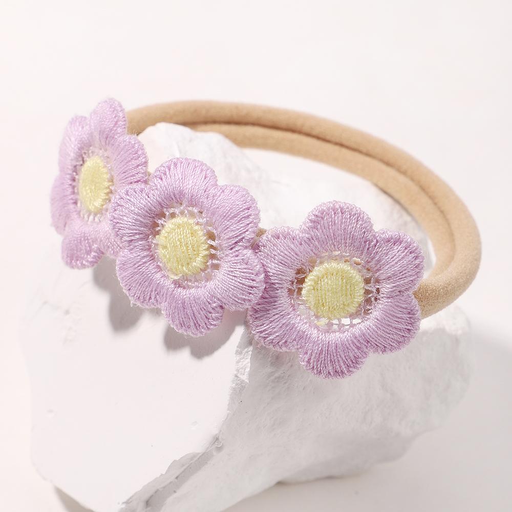 Cute Flowers Headband for Baby Girls Elastic Soft Newborns Butterfly Bows Hair Band Infant Hair Accessories