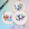 Embroidery Diy Handmade Material Bag Dolphin Flower Animal European Three-Dimensional Embroidery