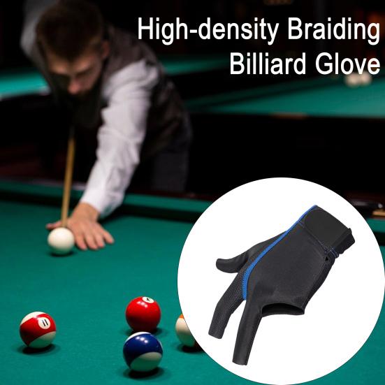 1 ks 3prsté kulečníkové rukavice pro levou ruku Snookerové tágo Sportovní rukavice pro muže ženy Kulečníkový střelecký doplněk