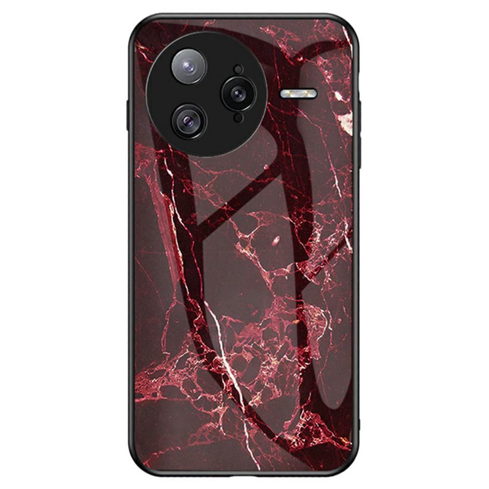 For Xiaomi Poco F7 Ultra 5G/Redmi K80 Pro 5G Case Marble Pattern Tempered Glass+PC+TPU Protective Phone Cover