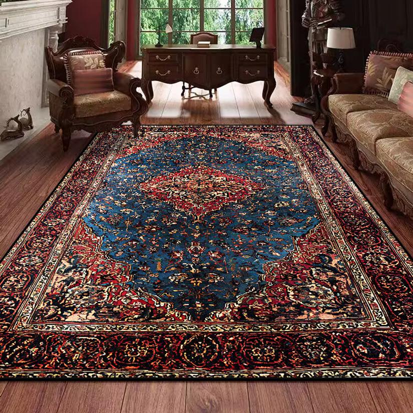 Retro Persian Carpet for Living Room Boho Decor for Room Balcony Rug Large Luxury Red Bed Decoration Home Mats Bedside 160x230