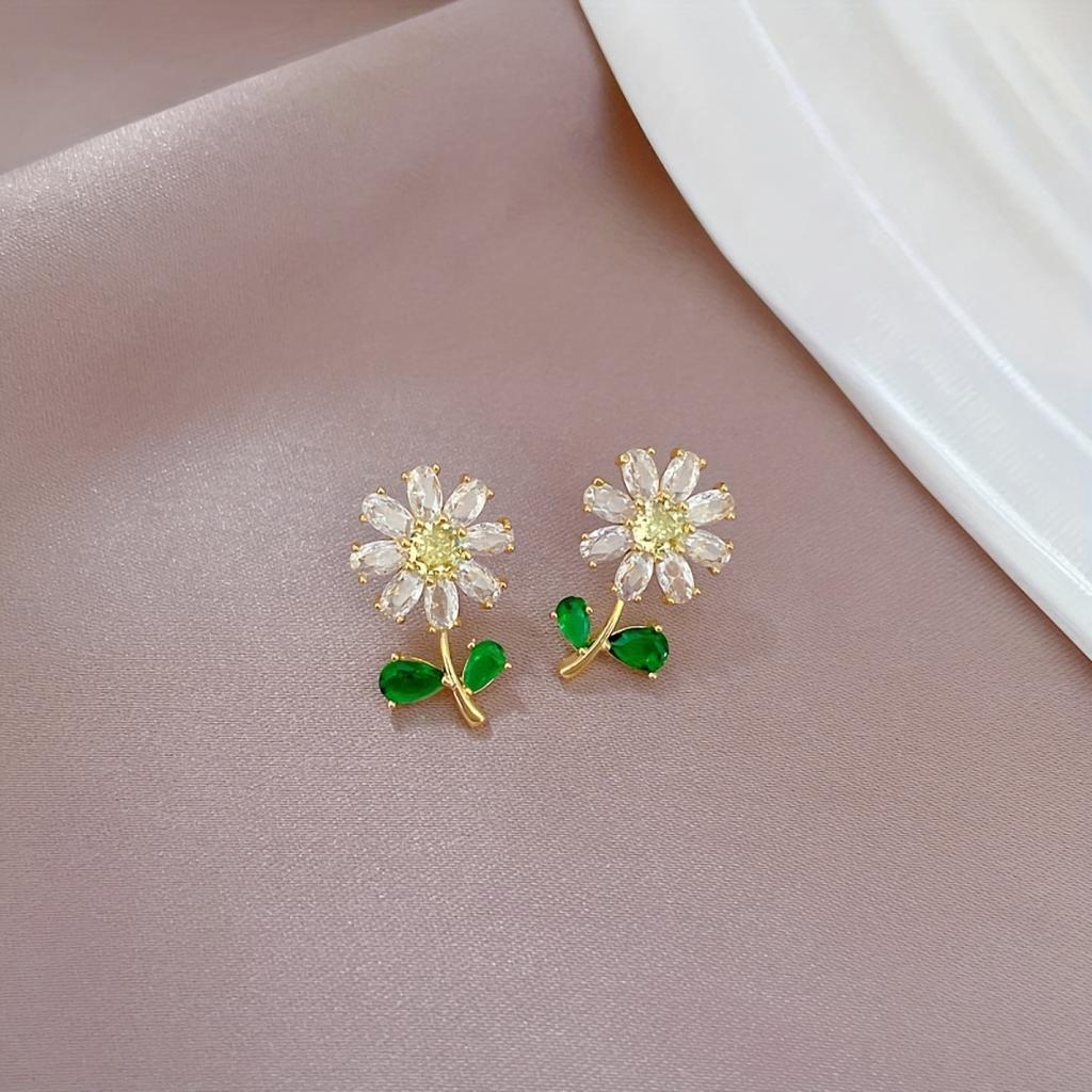 1pc/2pcs Exquisite And Stylish Sunflower Pendant Earrings And Necklace, Perfect As A Gift For Birthdays Or Any Special Occasion