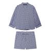 European and American French women's fashion versatile temperament plaid shirt shorts set 4333008
