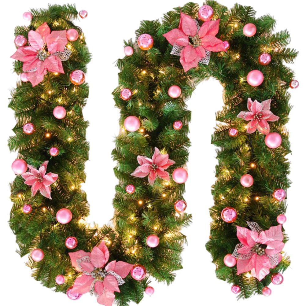 

Customizable Garland Christmas Garland 270cm 9 Ft Charming Festive Aesthetic 2.7 Meters Length Charming Aesthetic рожевий