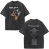 Imagine Dragons Loom World Tour Vintage Washed T Shirt Rock Band Tshirt Unisex Women Aesthetic Trendy Cotton Short Sleeve T Shirt