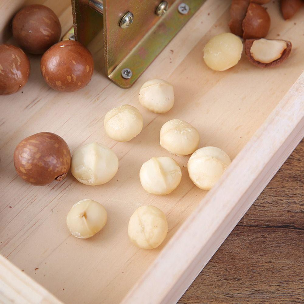 Kitchen Pacan Cracker Tool Multifunctional Wooden Base Easy to Use Chestnut Opener Nut Sheller Walnut Pliers Nutcracker