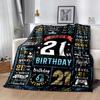 1pc 21th Birthday Celebration Blanket Soft and Warm for Sofa Office Camping Travel Livingroom Great Gift for Friends and Family Comfortable