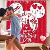 Valentines Day Shower Curtain,Valentine Decor Red Mouse Valentine Shower Curtain Waterproof Cartoon Love Fabric Valentines Bathroom Curtain with