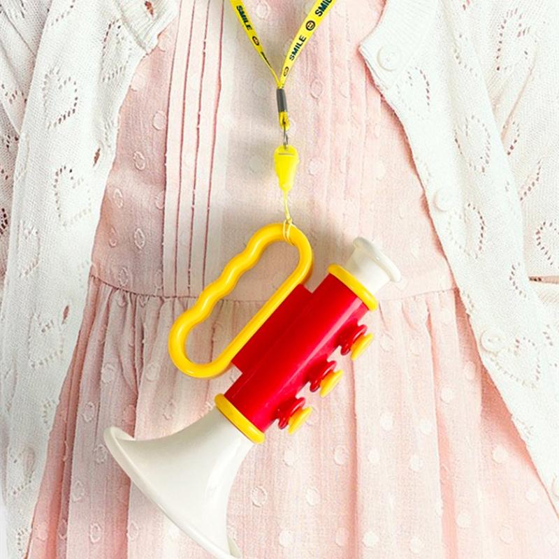 1 Adet Mini Bebek Trompet Oyuncakları Çocuklar Erken Montessori Eğitici Oyuncak Renkli Müzik Aletleri Çocuklar için Oyunlar Hediyeler Kornalı Oyuncak