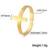Cazador 2026 Trend Cross Ring Gold Color Open Finger Rings for Women Christian Jesus Stainless Steel Jewelry Friends Gifts New