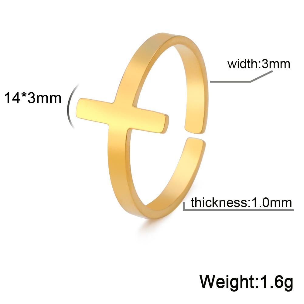 Cazador 2026 Trend Cross Ring Gold Color Open Finger Rings for Women Christian Jesus Stainless Steel Jewelry Friends Gifts New