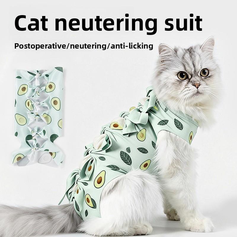 Traje Quirúrgico de Esterilización para Gatas, Traje de Destete, Ropa Anti-mordeduras para Gatos