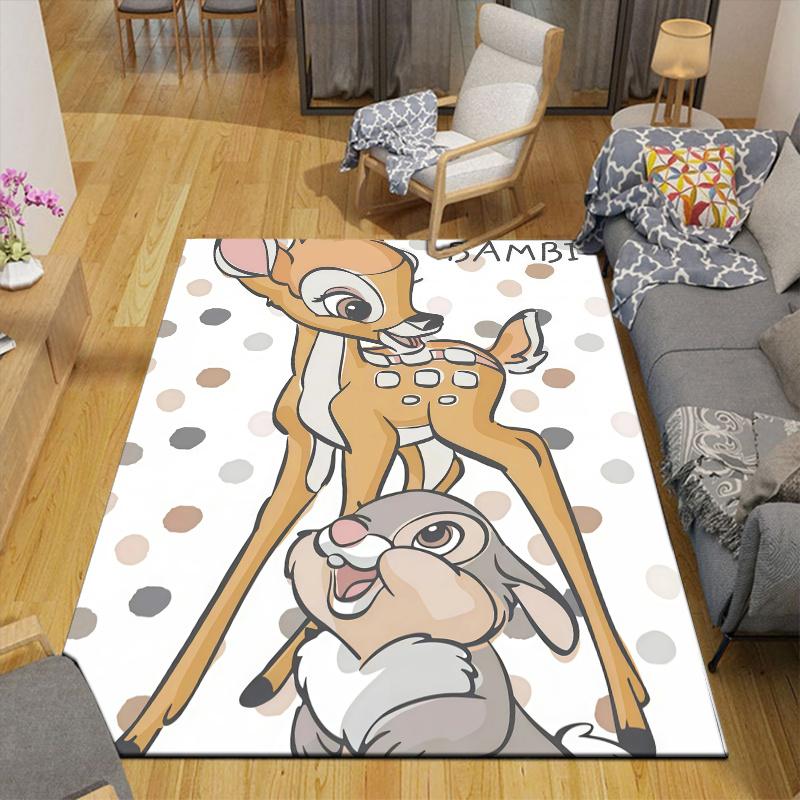 Bambi Home Sofa Decoration for Living Room & Bedroom, Non‑Slip Play Flannel Floor Mat for Game Room