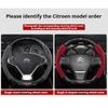 High Quality Steering Wheel Covers For Citroen Berlingo C1 C2 C3 Grand C4 Picasso C-ELYSEE Suede Leather Car Interior Accessorie