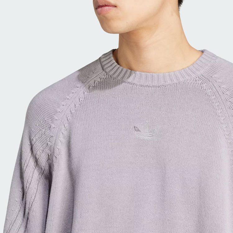 adidas Originals Premium Knitted Sweatshirt Knitwear Men's Aluminum Gray IT7443