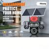 4G Solar Camera with Lifetime Free Data, Low Power, All-Day Recording, 4-Lens, No Network or Power Needed