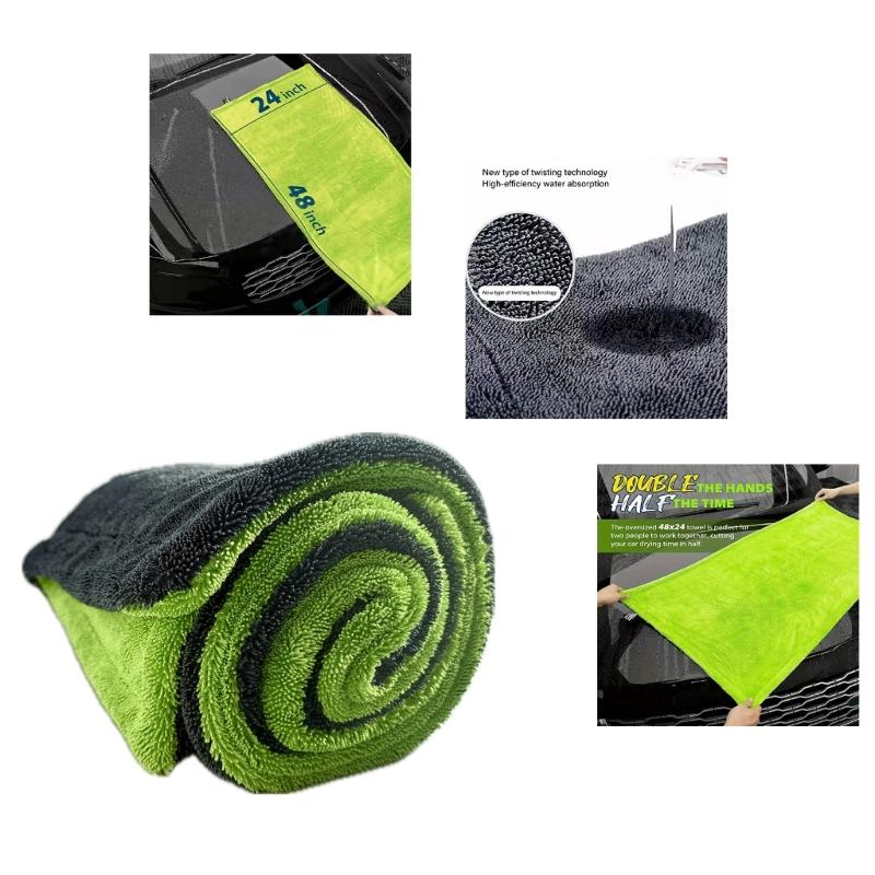 Extra Large Car Wash Towel Water Absorbent Microfiber Scratch Resistant for SUV Vehicle Drying Cars Detailing Washing