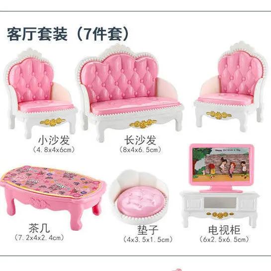 Cute Kawaii Pink Miniature Dollhouse Furniture Accessory Kids Toy For Kidss Kitchen Cooking Things For Girl Gifts