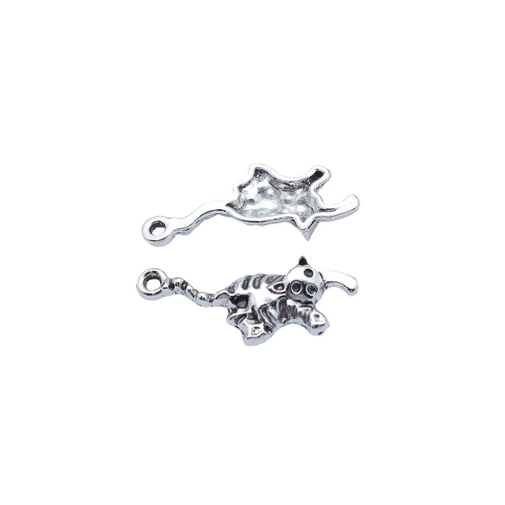 Charms Cat Pendants Heart Alloy Crafts For DIY Jewelry Making Accessories