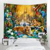 3D Tiger Decoration Tapestry Curtain Home Bedroom Living Room Decoration Curtain Tapestry Bohemian Hippie Style