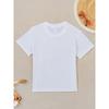 Children Crew Neck Short Sleeve T-Shirt with Artistic Strawberry Print