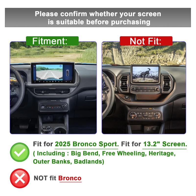 Organisateur de vide-poches de console centrale et de tableau de bord Pour 2025 Ford Bronco Sport Intérieur Tableau de bord Derrière l'écran Accessoires de rangement de voiture