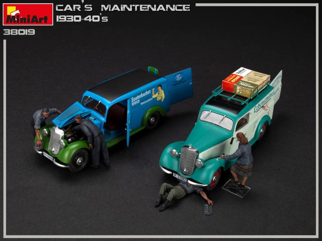 Miniart Scale Car Maintenance Plastic Model MA38019 1/35 1930s-1940s