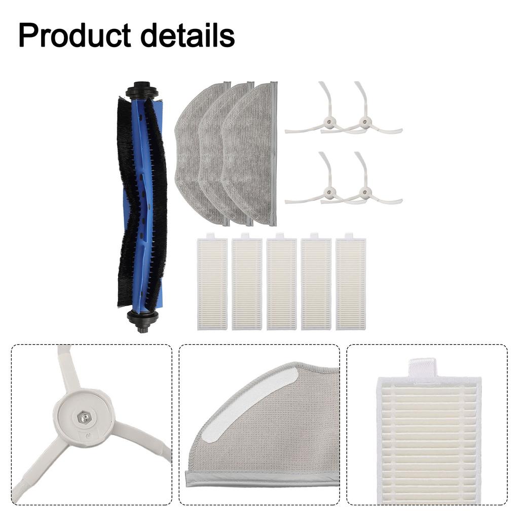1 Set Main Side Brush Filter Kit For Tefal Rowent For X-plorer Series 95 RG7987 Vacuum Cleaner Accessories Spare To Replace