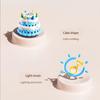 Cake Shape Bubble Machine Automatic Bubble Blowing Toy For Kids Outdoor Play Bubble Maker Toy for Birthday Celebration  Yellow