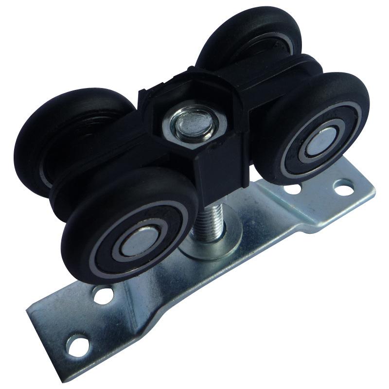 

1 Set Hardware For Home Use Solid Wood Sliding Door Track Pulley Kit With Easy To Install Buffer Hanging Wheels