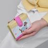 Cute Cartoon Dachshund Mini Wallet Women Slim PU Coin Purse Card Holder Portable Daily Use